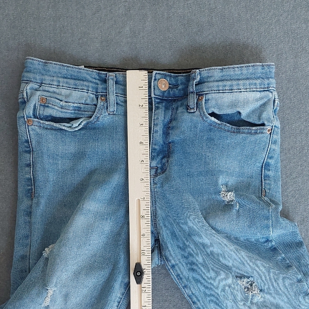 Nicole Miller NY Soho High Rise Skinny Jeans Distressed Light Wash Size 4 Stretc - Picture 5 of 7